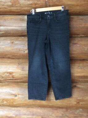 Athleta Sculptex Slim Black Classic Cropped Denim Carbon Wash Jeans Size 6P